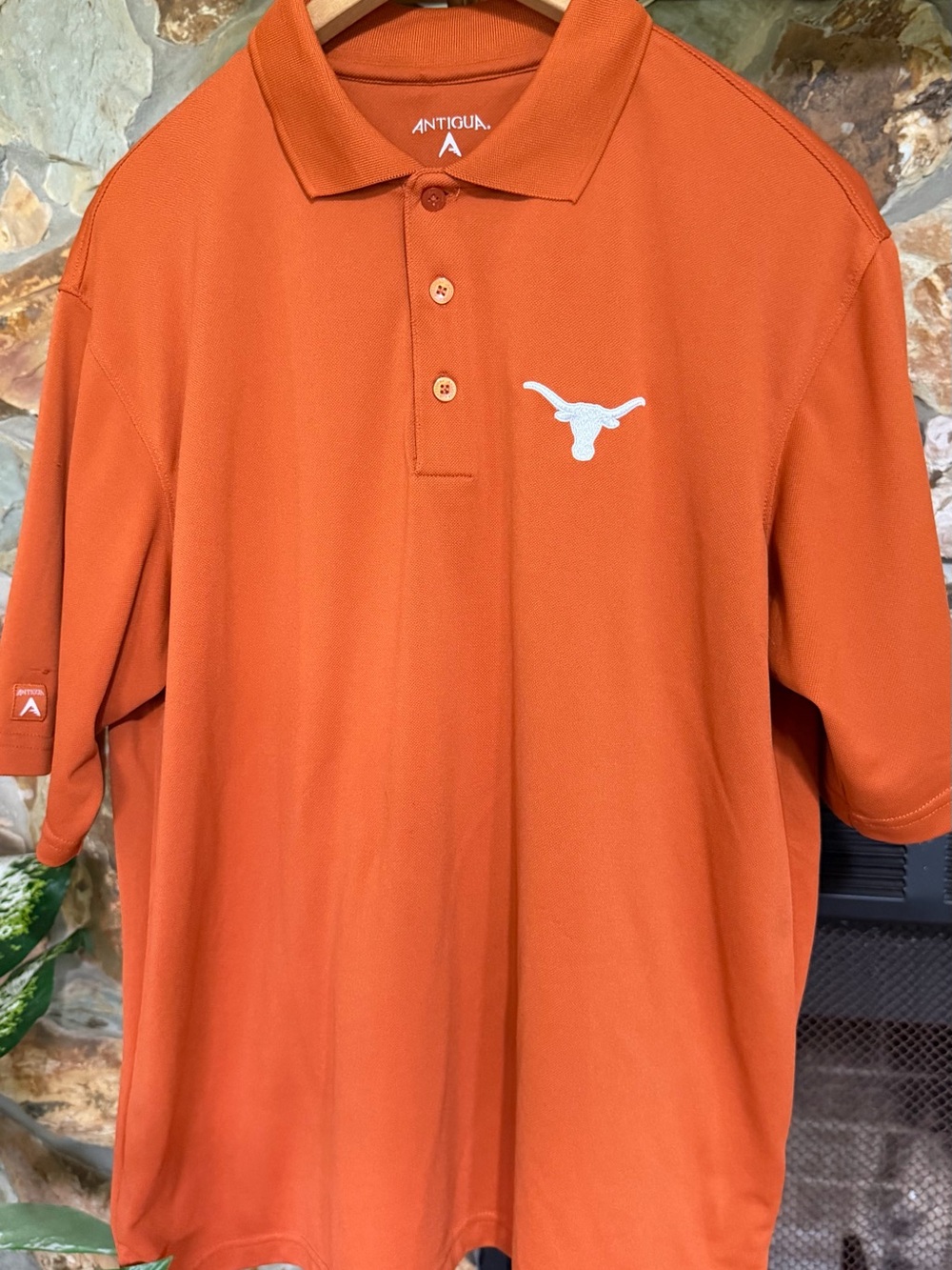 Antigua Men’s Burnt Orange Longhorns Polo L